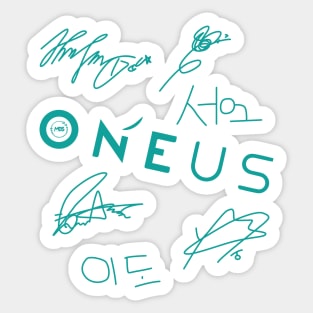 fanart signature of the oneus group Sticker